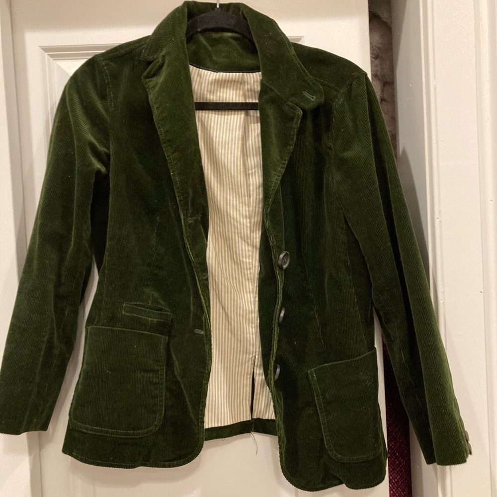 Green Corduroy Gap Blazer